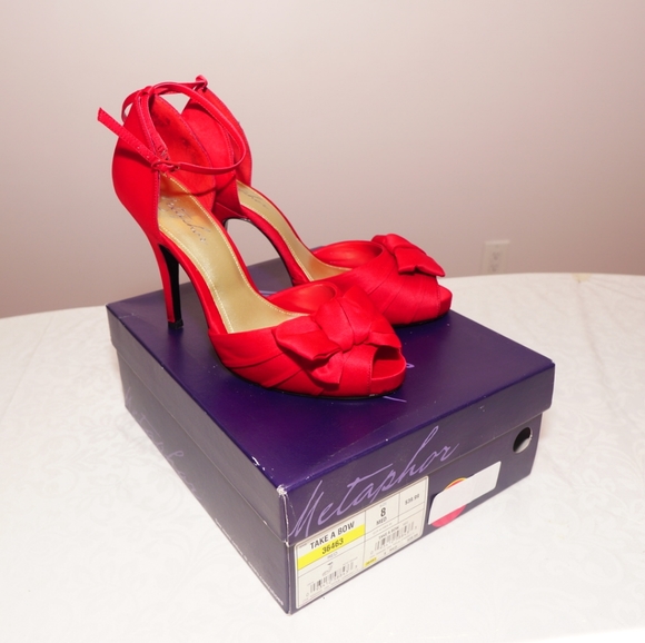 Satin Open Toe Heels - Picture 3 of 7